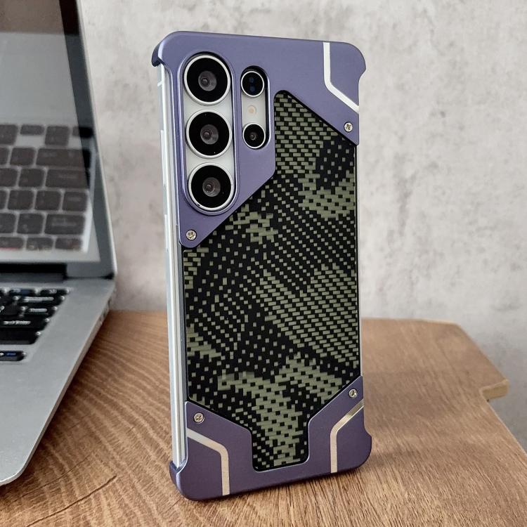 For Galaxy S26 Ultra 5G Armor Frameless Camouflage Magnetic Phone Case
