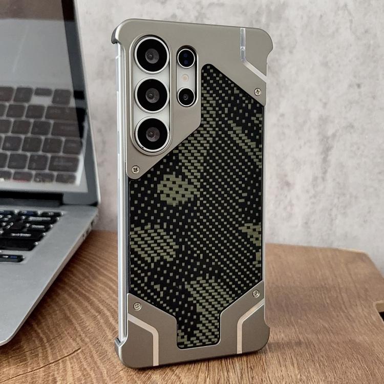 For Galaxy S26 Ultra 5G Armor Frameless Camouflage Magnetic Phone Case
