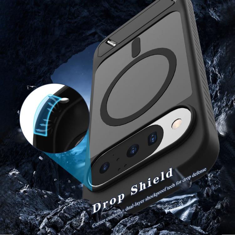 For Google Pixel 9 Pro XL / 10 Pro XL LeReach Le-Chic Series Integrated Hidden Kickstand Magnetic Phone Case