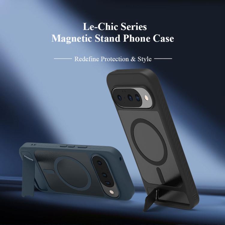 For Google Pixel 9 / 9 Pro / 10 LeReach Le-Chic Series Integrated Hidden Kickstand Magnetic Phone Case