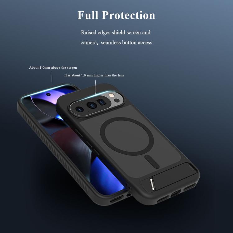 For Google Pixel 9 / 9 Pro / 10 LeReach Le-Chic Series Integrated Hidden Kickstand Magnetic Phone Case