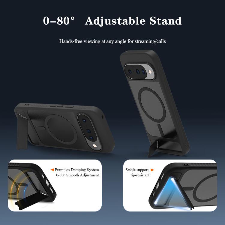 For Google Pixel 9 / 9 Pro / 10 LeReach Le-Chic Series Integrated Hidden Kickstand Magnetic Phone Case