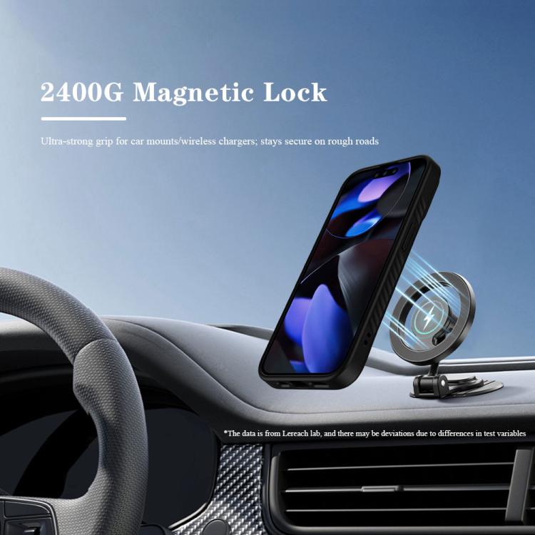 For iPhone 15 Pro LeReach Le-Chic Series Integrated Hidden Kickstand Magnetic Phone Case
