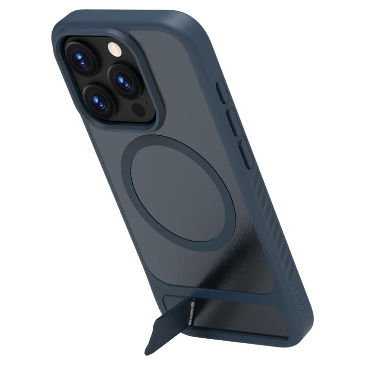 For iPhone 15 Pro LeReach Le-Chic Series Integrated Hidden Kickstand Magnetic Phone Case