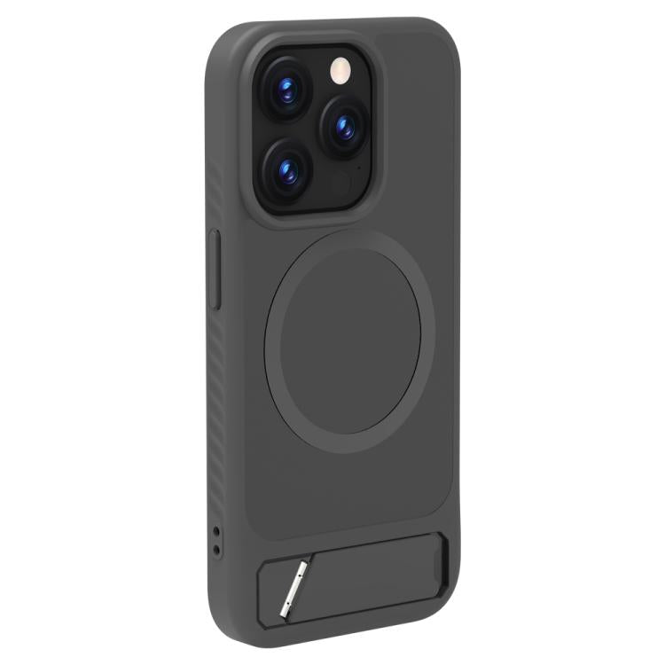 For iPhone 15 Pro LeReach Le-Chic Series Integrated Hidden Kickstand Magnetic Phone Case