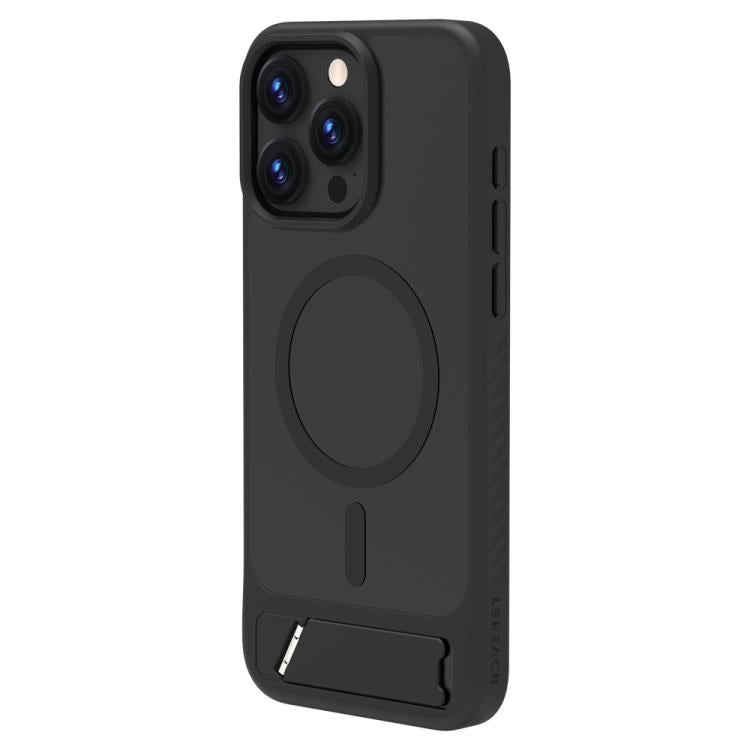 For iPhone 15 Pro Max LeReach Le-Chic Series Integrated Hidden Kickstand Magnetic Phone Case