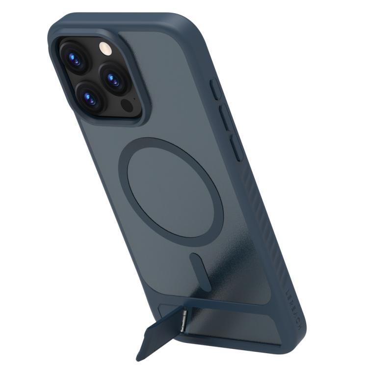 For iPhone 15 Pro Max LeReach Le-Chic Series Integrated Hidden Kickstand Magnetic Phone Case