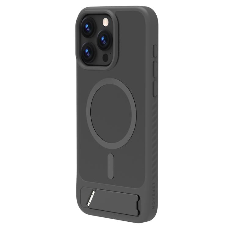 For iPhone 15 Pro Max LeReach Le-Chic Series Integrated Hidden Kickstand Magnetic Phone Case