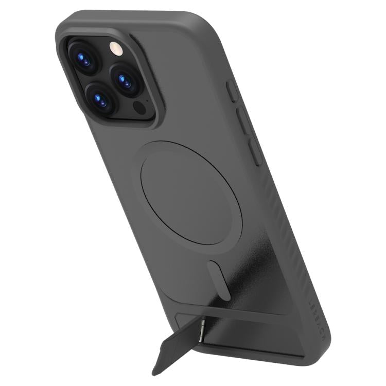 For iPhone 15 Pro Max LeReach Le-Chic Series Integrated Hidden Kickstand Magnetic Phone Case