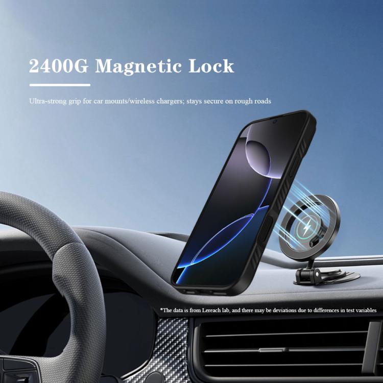 For iPhone 16 Pro LeReach Le-Chic Series Integrated Hidden Kickstand Magnetic Phone Case