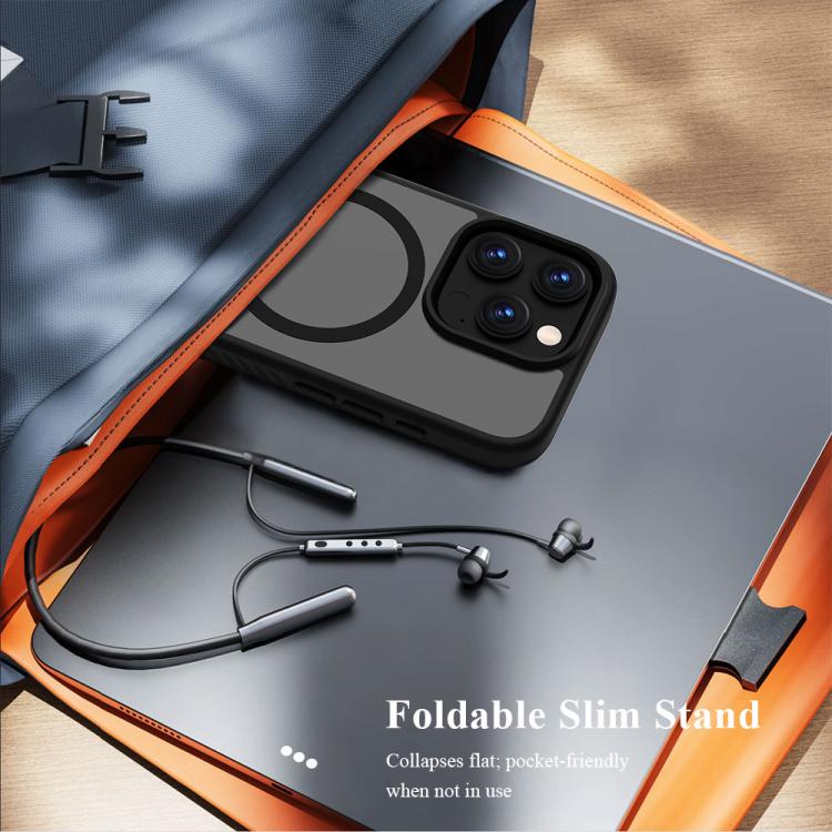 For iPhone 16 Pro LeReach Le-Chic Series Integrated Hidden Kickstand Magnetic Phone Case