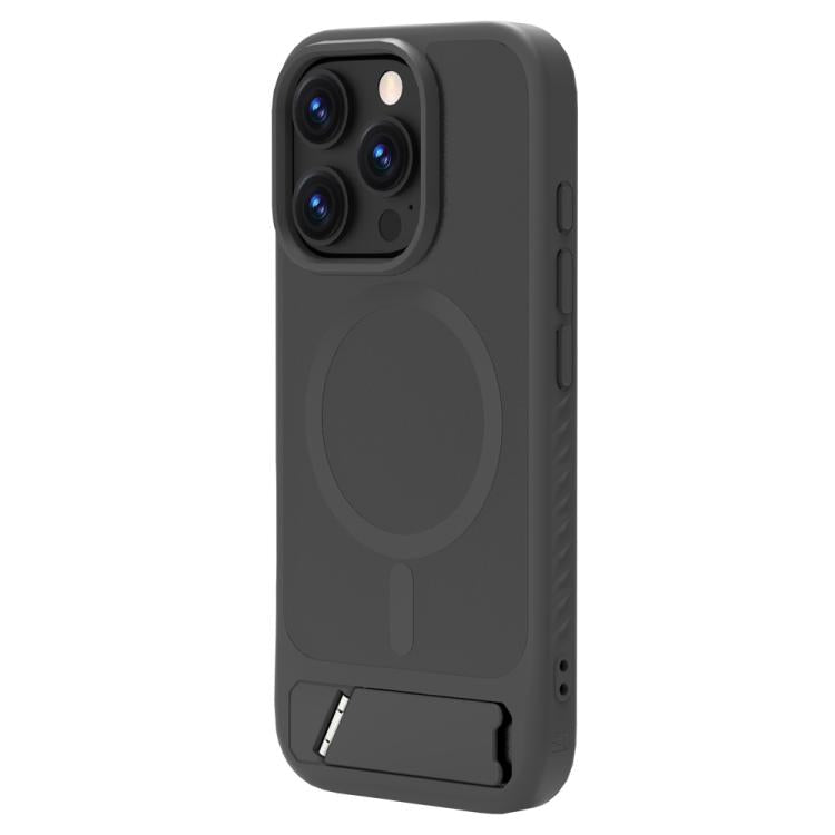 For iPhone 16 Pro LeReach Le-Chic Series Integrated Hidden Kickstand Magnetic Phone Case