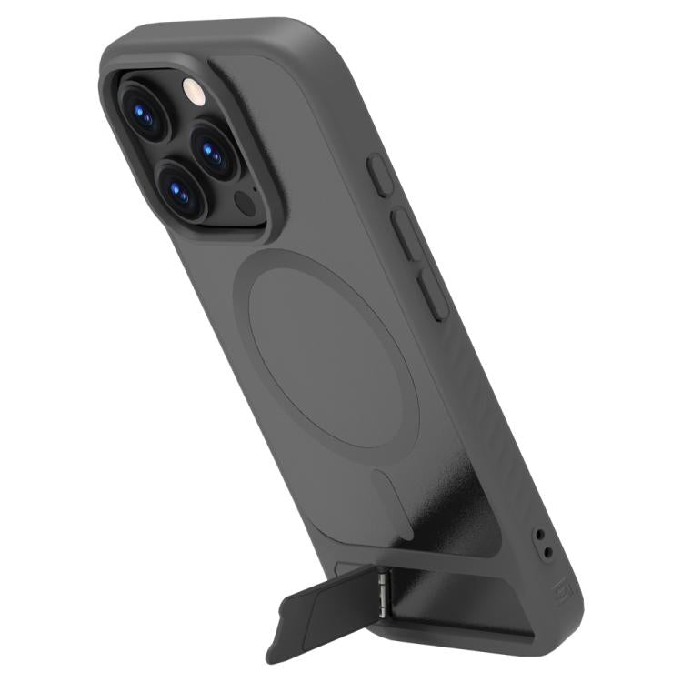 For iPhone 16 Pro LeReach Le-Chic Series Integrated Hidden Kickstand Magnetic Phone Case
