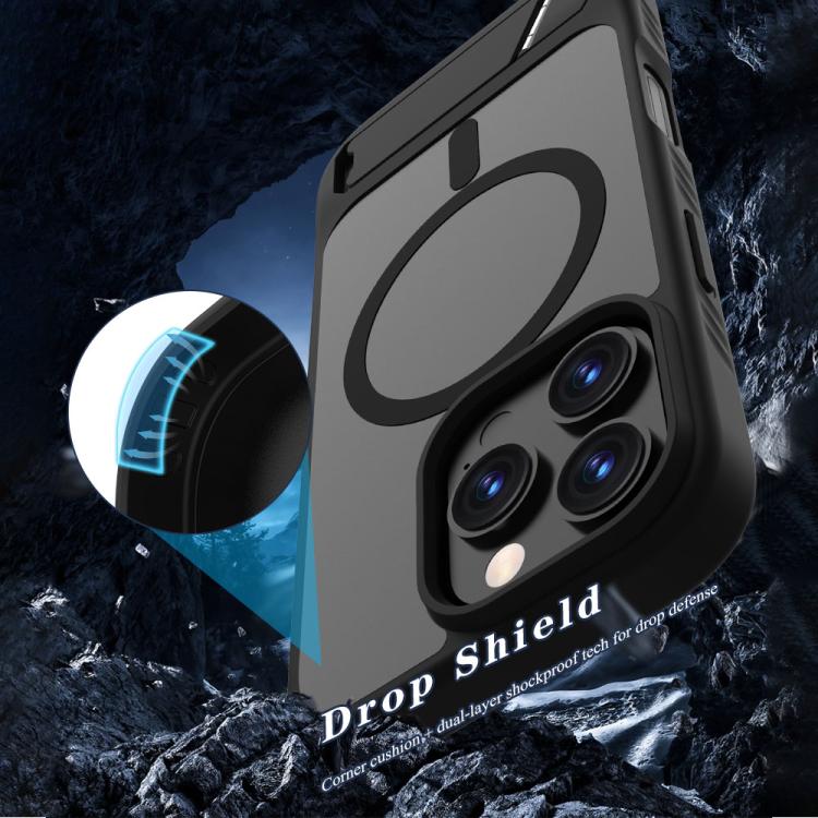 For iPhone 16 Pro LeReach Le-Chic Series Integrated Hidden Kickstand Magnetic Phone Case