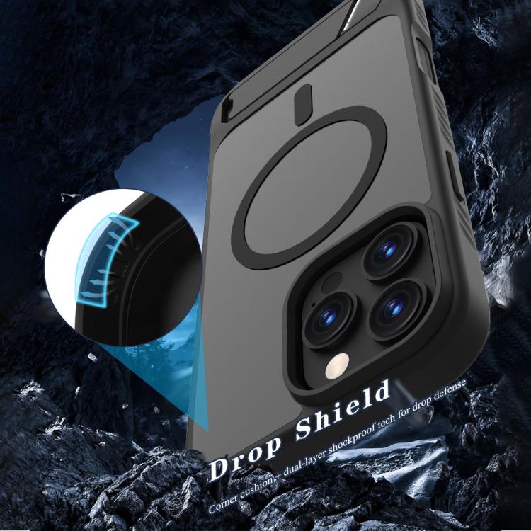 For iPhone 16 Pro Max LeReach Le-Chic Series Integrated Hidden Kickstand Magnetic Phone Case