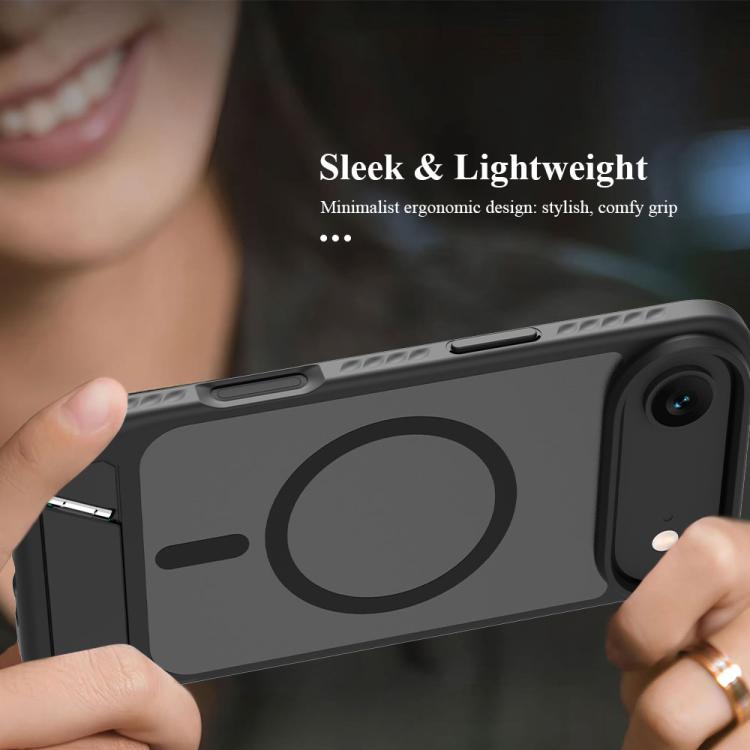 For iPhone Air LeReach Le-Chic Series Integrated Hidden Kickstand Magnetic Phone Case