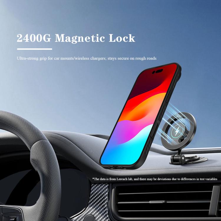 For iPhone Air LeReach Le-Chic Series Integrated Hidden Kickstand Magnetic Phone Case