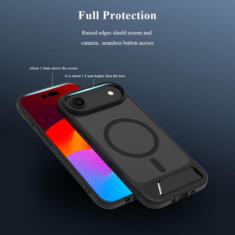 For iPhone Air LeReach Le-Chic Series Integrated Hidden Kickstand Magnetic Phone Case