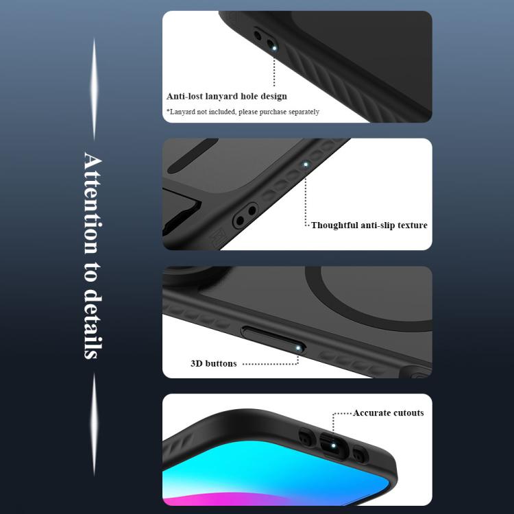 For iPhone Air LeReach Le-Chic Series Integrated Hidden Kickstand Magnetic Phone Case