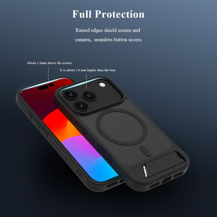 For iPhone 17 Pro LeReach Le-Chic Series Integrated Hidden Kickstand Magnetic Phone Case