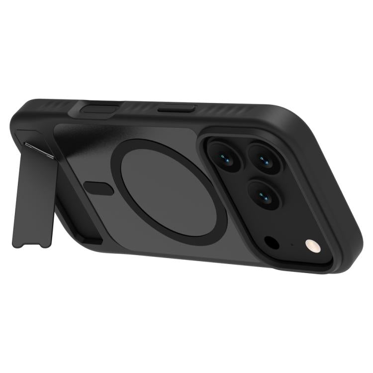 For iPhone 17 Pro LeReach Le-Chic Series Integrated Hidden Kickstand Magnetic Phone Case