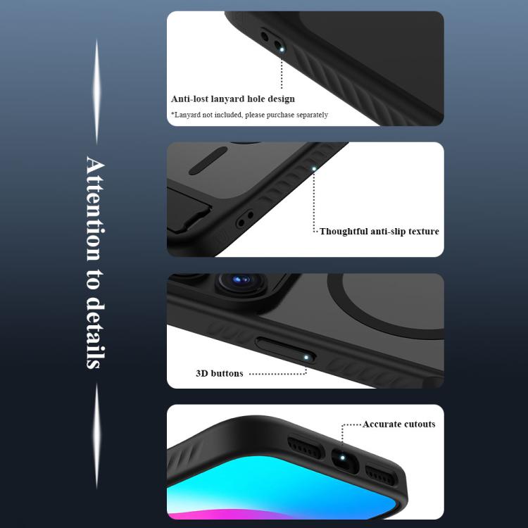 For iPhone 17 Pro LeReach Le-Chic Series Integrated Hidden Kickstand Magnetic Phone Case