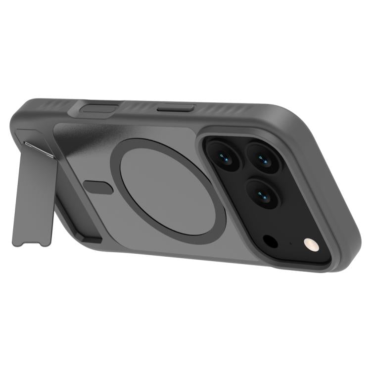 For iPhone 17 Pro LeReach Le-Chic Series Integrated Hidden Kickstand Magnetic Phone Case