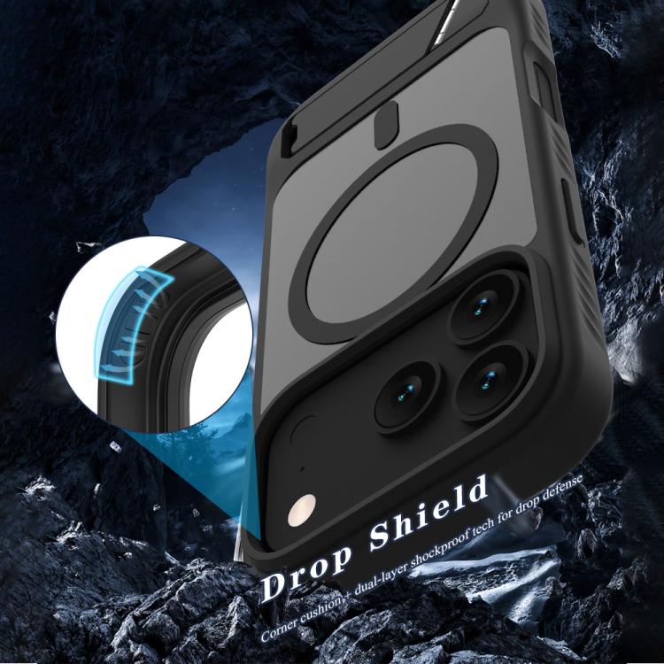 For iPhone 17 Pro LeReach Le-Chic Series Integrated Hidden Kickstand Magnetic Phone Case