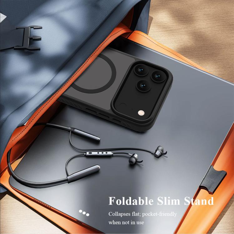 For iPhone 17 Pro Max LeReach Le-Chic Series Integrated Hidden Kickstand Magnetic Phone Case