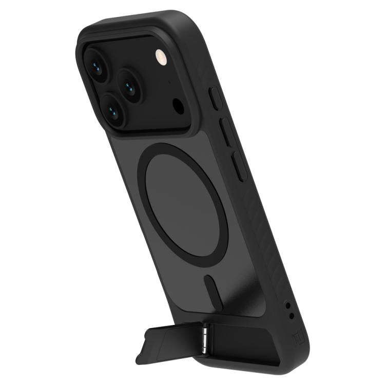 For iPhone 17 Pro Max LeReach Le-Chic Series Integrated Hidden Kickstand Magnetic Phone Case