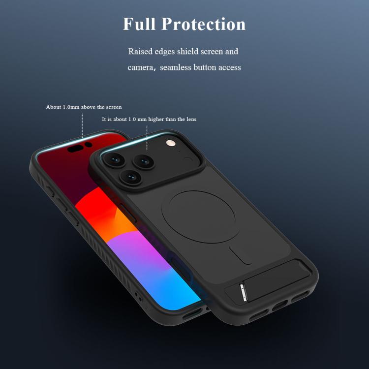For iPhone 17 Pro Max LeReach Le-Chic Series Integrated Hidden Kickstand Magnetic Phone Case