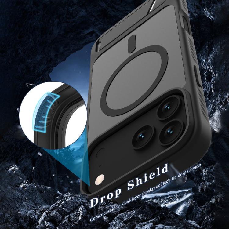 For iPhone 17 Pro Max LeReach Le-Chic Series Integrated Hidden Kickstand Magnetic Phone Case