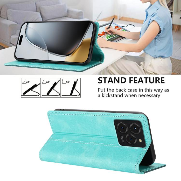 For Ulefone Note 20 Pro Skin Feel Two-tone RFID Blocking Vegan Leather Phone Case