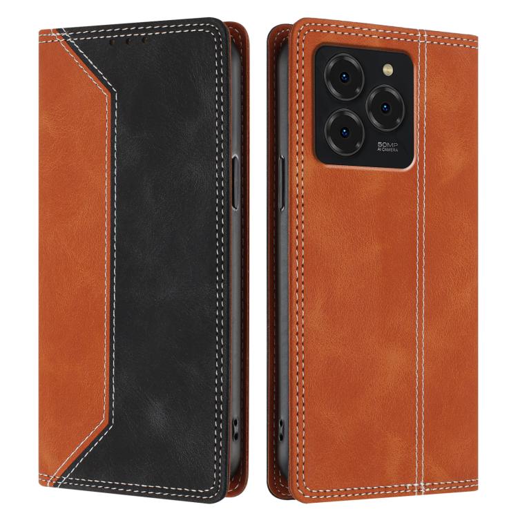 For Ulefone Note 20 Pro Skin Feel Two-tone RFID Blocking Vegan Leather Phone Case