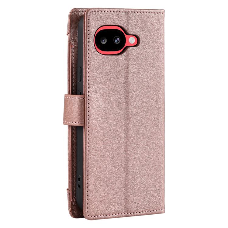 For Google Pixel 10a Litchi Texture Zipper Wallet Buckle Vegan Leather Phone Case with Wrist Strap