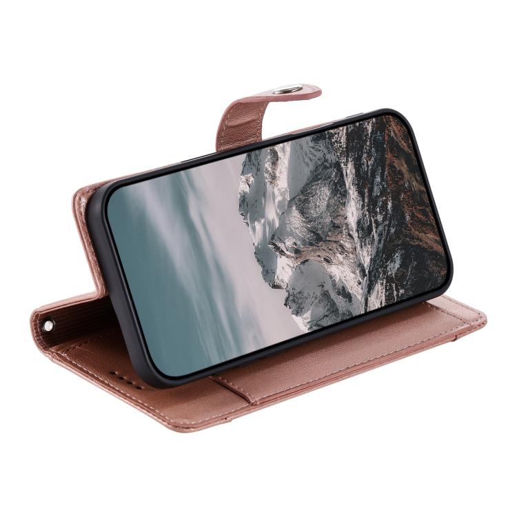 For Google Pixel 10a Litchi Texture Zipper Wallet Buckle Vegan Leather Phone Case with Wrist Strap