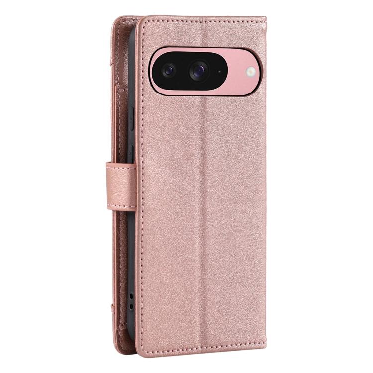 For Google Pixel 11 Pro Litchi Texture Zipper Wallet Buckle Vegan Leather Phone Case with Wrist Strap