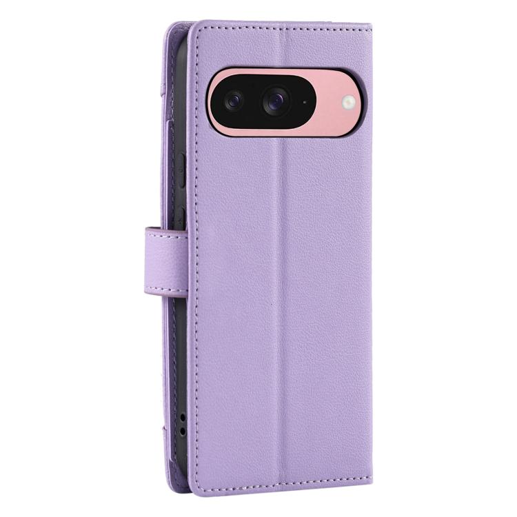 For Google Pixel 11 Pro XL Litchi Texture Zipper Wallet Buckle Vegan Leather Phone Case with Wrist Strap