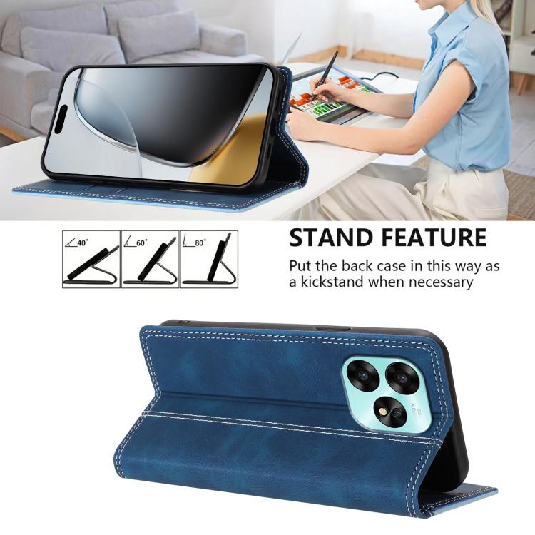 For Umidigi A15 Skin Feel Two-tone RFID Blocking Vegan Leather Phone Case