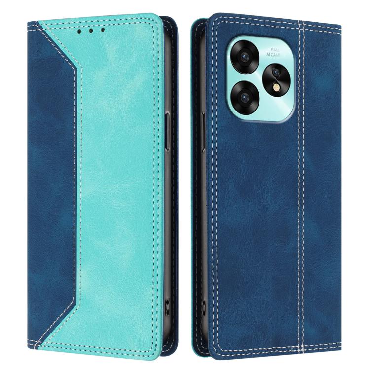 For Umidigi A15 Skin Feel Two-tone RFID Blocking Vegan Leather Phone Case