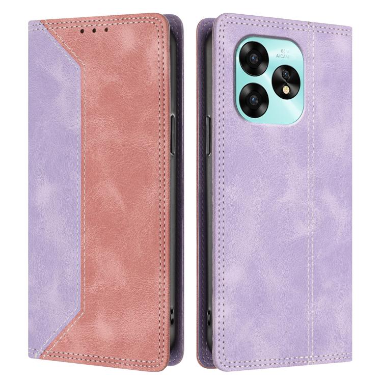 For Umidigi A15 Skin Feel Two-tone RFID Blocking Vegan Leather Phone Case