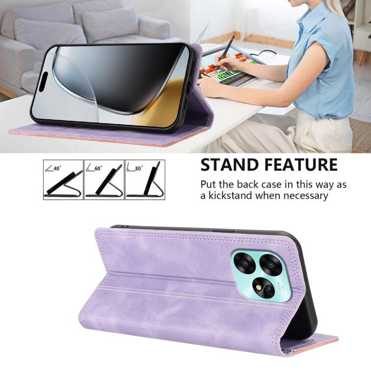 For Umidigi A15 Skin Feel Two-tone RFID Blocking Vegan Leather Phone Case