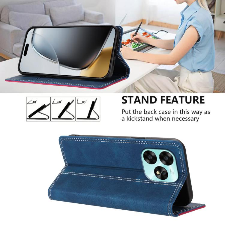 For Umidigi A15 Skin Feel Two-tone RFID Blocking Vegan Leather Phone Case