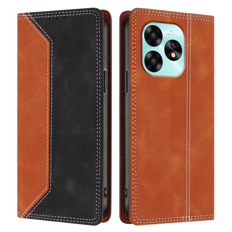 For Umidigi A15 Skin Feel Two-tone RFID Blocking Vegan Leather Phone Case
