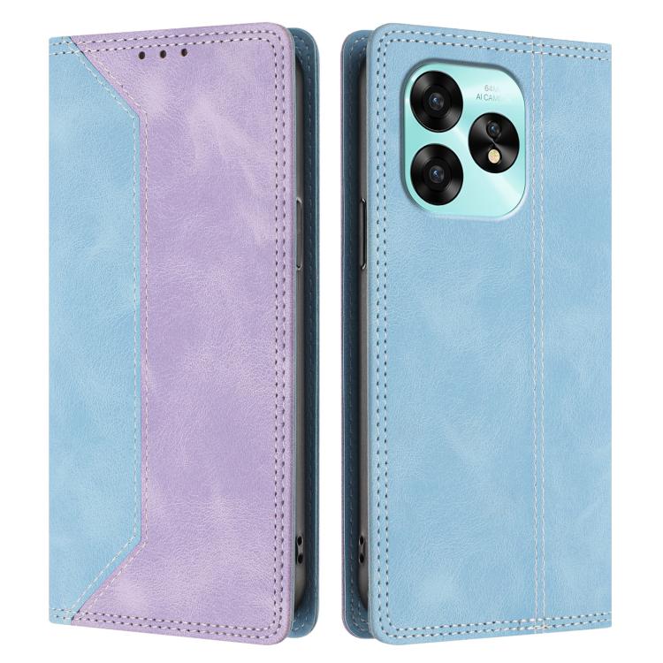 For Umidigi A15 Skin Feel Two-tone RFID Blocking Vegan Leather Phone Case