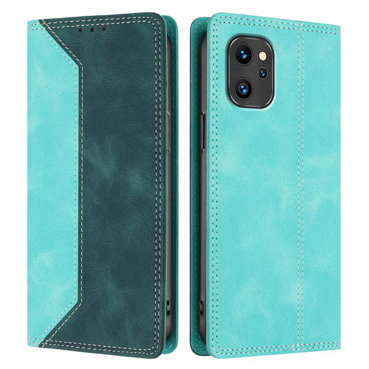 For Umidigi A13 4G Skin Feel Two-tone RFID Blocking Vegan Leather Phone Case