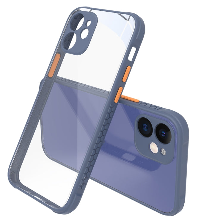 For iPhone 12 Tire Side Texture Contrast Button Shockproof PC + TPU Phone Protective Case
