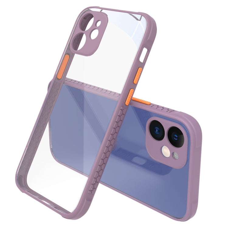 For iPhone 12 Tire Side Texture Contrast Button Shockproof PC + TPU Phone Protective Case