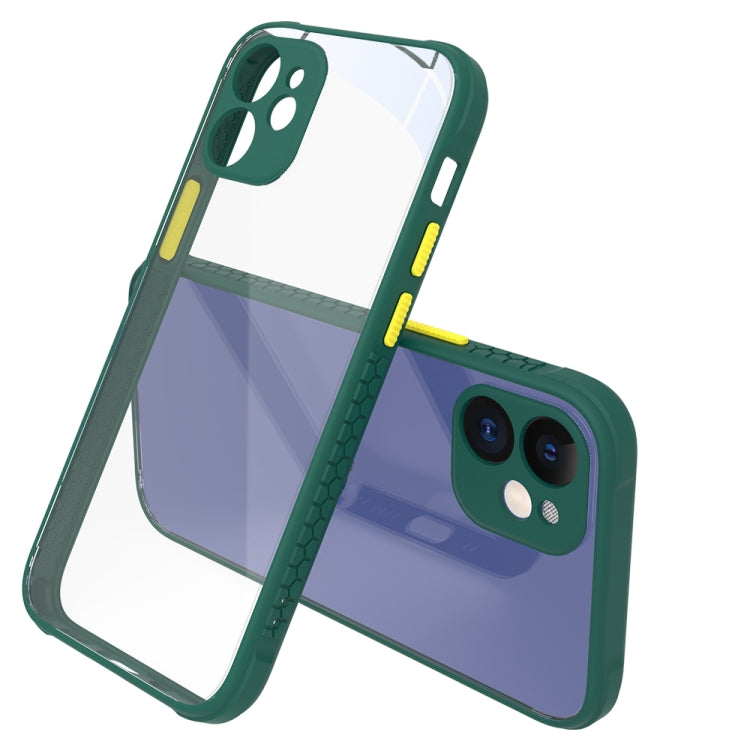 For iPhone 12 Tire Side Texture Contrast Button Shockproof PC + TPU Phone Protective Case