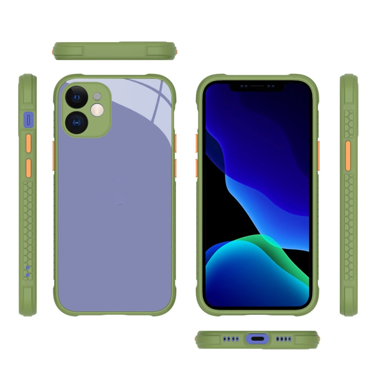 For iPhone 12 Tire Side Texture Contrast Button Shockproof PC + TPU Phone Protective Case